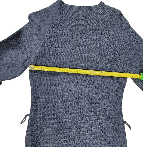 Yvos Womens Angora Rabbit Hair Blend Sweater Blue Grey Sheath Dress Size Large - Picture 3 of 10